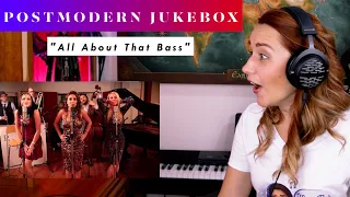 Postmodern Jukebox "All About That Bass" REACTION & ANALYSIS by Vocal Coach / Opera Singer