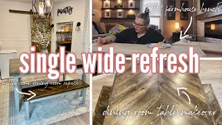 *NEW* SINGLE WIDE MOBILE HOME DINING ROOM REFRESH | mobile home transformation | mobile home updates