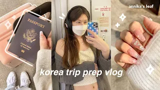 korea trip prep vlog ✈️ pack with me, extremely productive 6AM mornings, new nails, losing my sanity