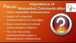 Importance of Nonverbal Communication