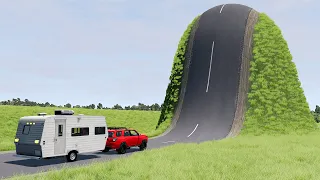 Cars vs Giant Bulge #8 – BeamNG.Drive