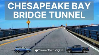 Driving across the Chesapeake Bay Bridge Tunnel (CBBT) - Route US 13 Northbound