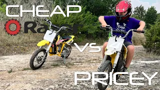 Razor MX650/MX500 Electric Dirt bike Upgrade Comparison