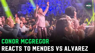 Conor McGregor reacts to Chad Mendes vs. Eddie Alvarez