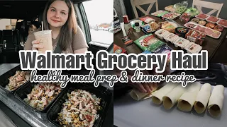 Walmart Grocery Haul + Meal Plan | Healthy Lunch Meal Prep + Easy Dinner Recipe | March 2024 Dossier