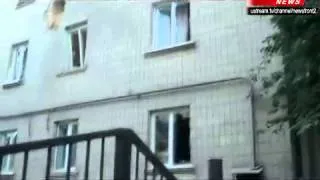 Славянск  Обстрел центра города установкой ГРАД 08 06 2014  Slavyansk