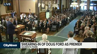 Doug Ford takes oath of office, sworn in as Ontario's 26th premier