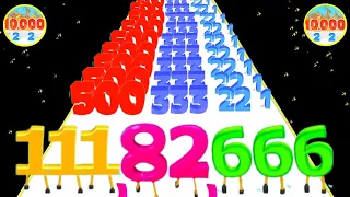 Number Master: Run and Merge - Number Run 3D 2048 game videos walkthrough Mobile part 3 123456789