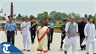 President Droupadi Murmu pays homage at National War Memorial on 77th Independence Day