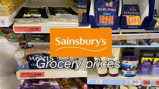 Supermarket Prices in UK | cost of living | Grocery Shopping in SAINSBURYS