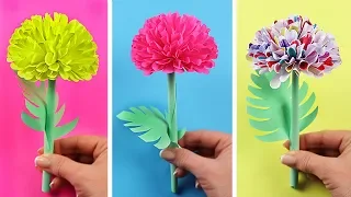 DIY FLUFFY PAPER FLOWER