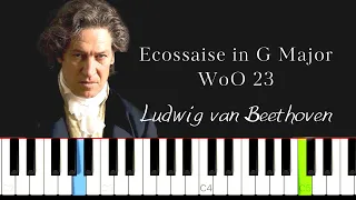 Ecossaise in G Major, WoO 23  Ludwig van Beethoven  EASY Piano Tutorial