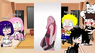 🌸Naruto,Sakura,Hinata,Kiba e Sasuke reagindo a Sakura dançando🌸{parte 5}