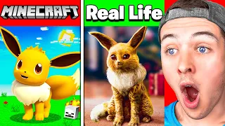 MINECRAFT POKEMON IN REAL LIFE | EEVEE, PIPLUP & MORE!