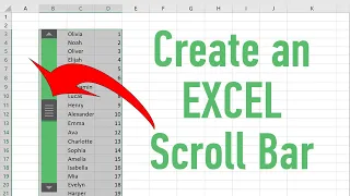 Create a scrollbar in Excel