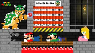 Prison Escape: Mario's Save Luigi and Peach from Bowser's Prison | Game Animation