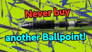 A cheap TRULY REFILLABLE roller ball VS the Bic Cristal ball point