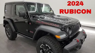 2024 JEEP WRANGLER RUBICON 2 DOOR BLACK CLEARCOAT 4K WALKAROUND 24J27 SOLD!