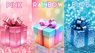 Choose Your Gift🎁✅😍 3 Gift Box Quiz Challenge🤩 PinkvsRainbowvsBlue #3giftbox #PinkvsRainbowvsBlue