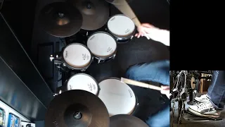 First time playing drum cover Aerosmith - Crazy