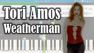 Tori Amos - Weatherman [Piano Tutorial | Sheets | MIDI] Synthesia