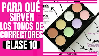 PARA QUÉ SIRVE CADA TONO DE CORRECTOR EN EL MAQUILLAJE ? | CURSO DE AUTOMAQUILLAJE Clase 10