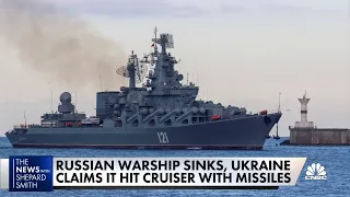 Russia's military flagship 'Moskva' sinks as troops gather on Ukraine's eastern border