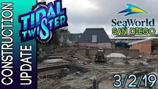 Tidal Twister Construction Update 3/2/19 | SeaWorld San Diego's Newest Coaster!