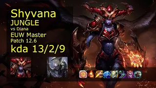 Rank 4 EUW Shyvana Jungle: Shyvana vs Diana