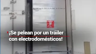Hidalgo Vs. Edomex | Policías se enfrentan por un tráiler repleto de electrodomésticos