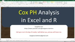 273 Cox Proportional Hazards Analysis in Excel and R (parameter estimation)