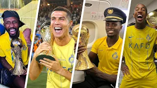 Al Nassr Winner Arab Club Champions Cup | Ceremony Celebration ( Ronaldo, Mane, Brozovic, Talisca )