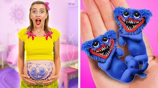 IN VERWACHTING VAN EEN BABY HUGGY WUGGY || Goede vs slechte ouders! opvoedhacks van 123 GO!