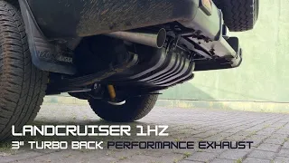 LANDCRUISER 1HZ-TURBO BACK PERFORMANCE EXHAUST | SOUND CHECK | WICKEDEP RACING