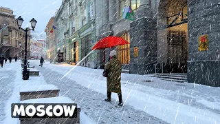 🇷🇺 -3° IT'S ICE RAIN IN MOSCOW 🥶 A big walk around MOSCOW in the morning on a weekday [Tue 8:03 AM]