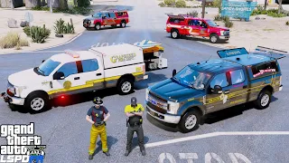 New Ford F-350 Fire Department Battalion Chief & Police Truck Pack By Medic4523 (GTA 5 Mod Showcase)