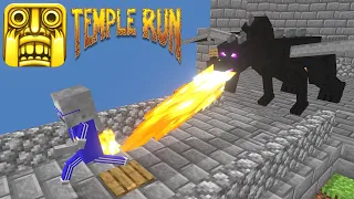 Monster School : TEMPLE RUN CHALLENGE - TRY NOT TO LAUGH  - Funny Minecraft Animation