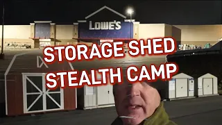 Lowe’s Storage Shed Stealth Camping #FebruaryMemories #StealthCampingAlliance #MDBC