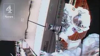 Tim Peake: British astronaut takes first spacewalk