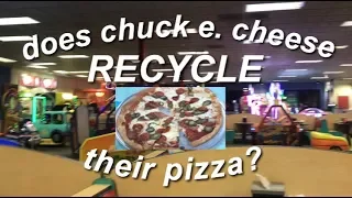 does chuck e. cheese recycle their pizza?