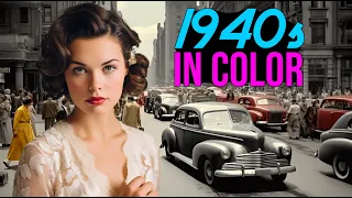 1940s USA Fascinating Street Scenes - Colorized