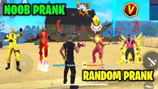 First Time Noob Prank With Random 🤣 Badge 99, Ajjubhai, Lokesh Gamer Random Player - Free Fire 🔥