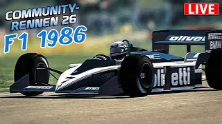 F1 1986! Community-Rennen 26 -  LIVE | Rfactor 2 [DX11] [GER] Brabham @ Road America