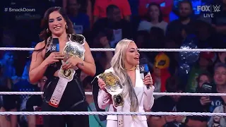 Liv Morgan and Raquel Rodriguez Championship Celebration - WWE SmackDown 4/14/2023
