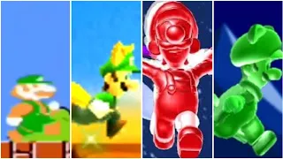 Evolution of Super Star (Luigi) in Super Mario Games (1985-2022)