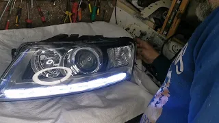 Regeneracja i przeróbka lamp xenon do Audi A6c6