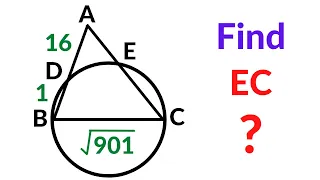 A Geometry Problem | Find The Length of EC