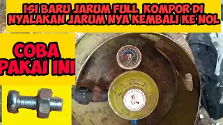 Jika pasang gas baru jarum full pas kompor di Nyala in jarum nya kembali nol