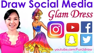 FASHION, ART, CHALLENGE: Social Media DRESS | Mei Yu - Fun2draw | Reimagine Art Challenge