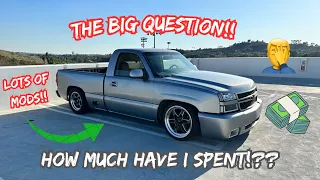 HOW MUCH I'VE SPENT ON MY SINGLE CAB STREET TRUCK BUILD?!!